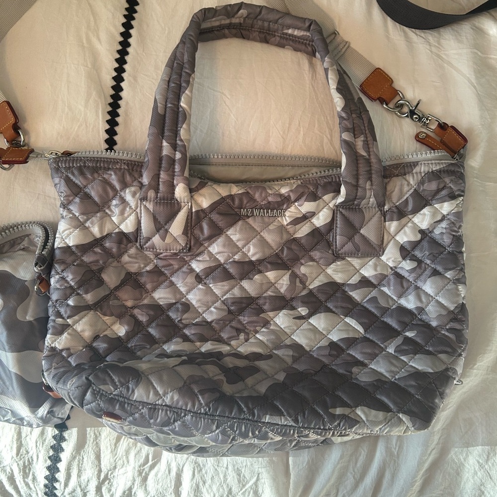 MZ Wallace Quilted Camouflage Tote. Medium Sutton